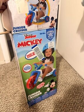 Disney Mickey Junior Cruiser Ride-On - Blue, Red & White -Never Used Toy Car